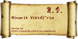 Minarik Viktória névjegykártya